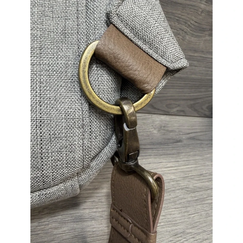 Nuna Stroller Sling Bag Handle Organizer Pouch Gray Brown Phone Wallet Unisex